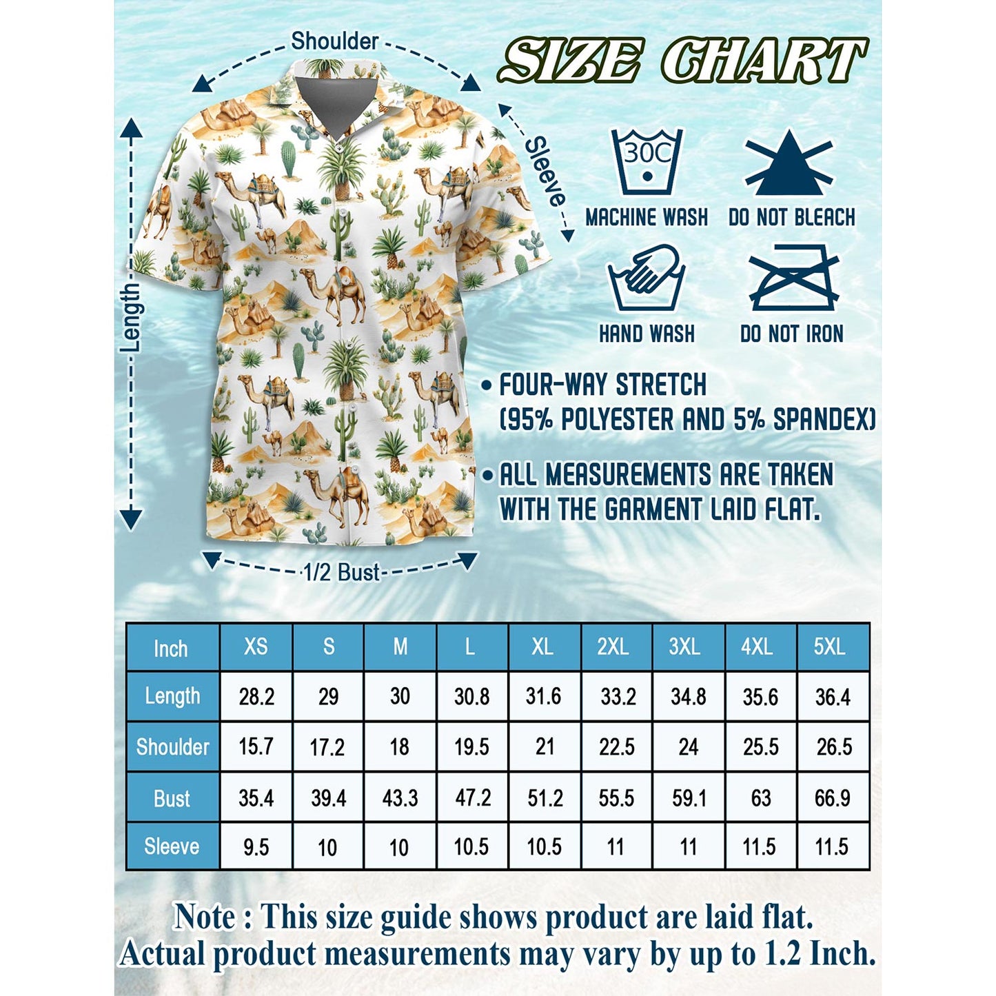 Camel Desert Hawaiian Shirt for Men, Button Down Aloha Shirt - Azhawaiian