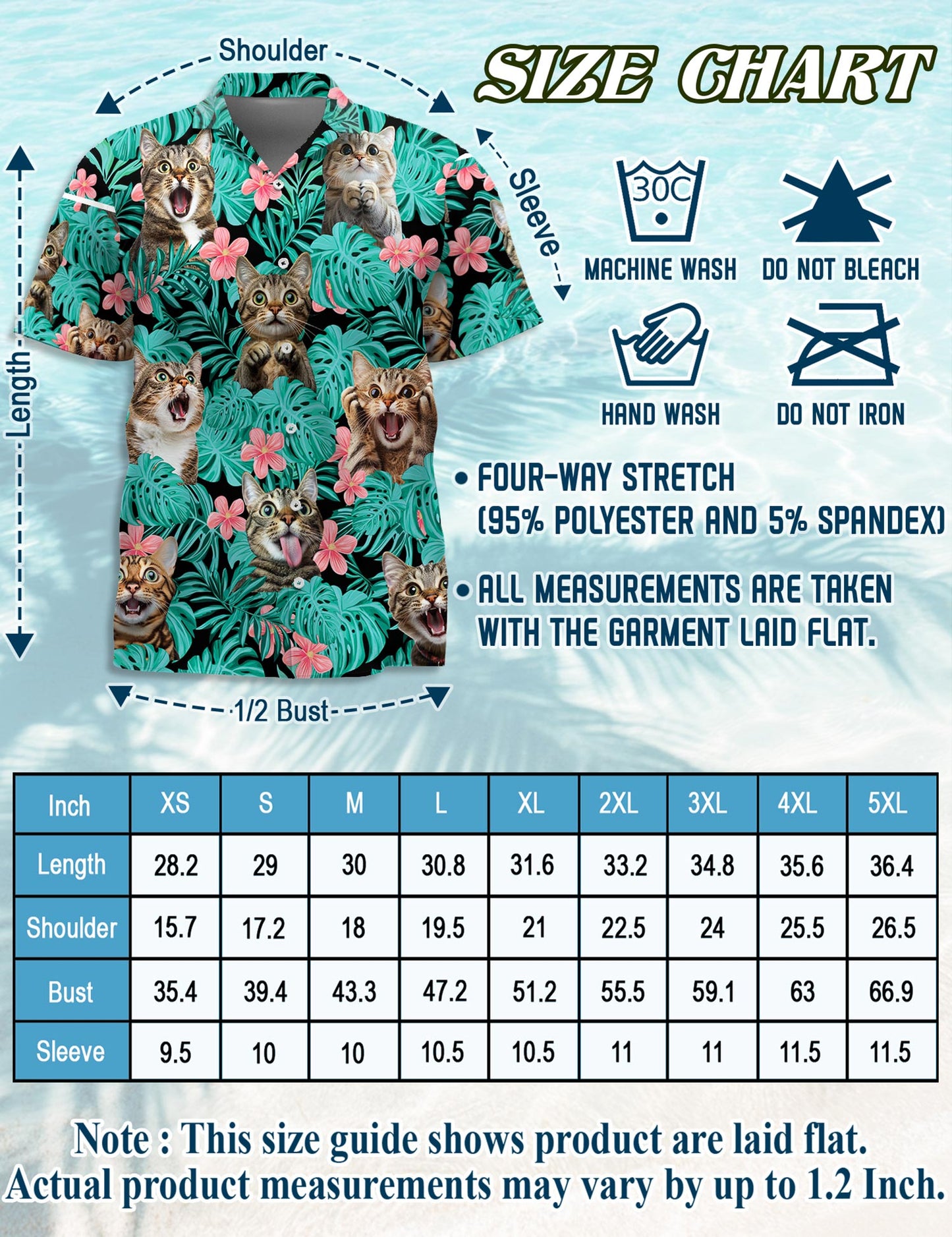 Cat And Flower Hawaiian Shirt for Men, Button Down Aloha Shirt - Azhawaiian
