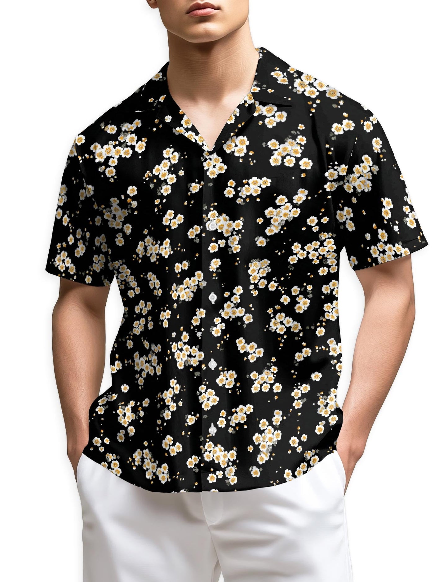 Azhawaiian Cherry Blossom Hawaiian Shirt for Men