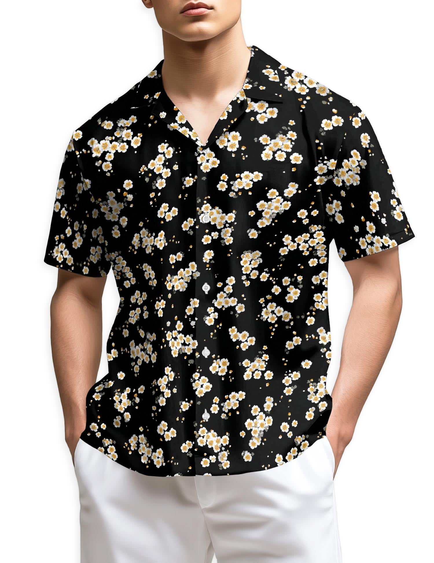 Azhawaiian Cherry Blossom Hawaiian Shirt for Men