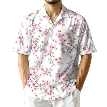 Azhawaiian Cherry Blossom Hawaiian Shirt for Men