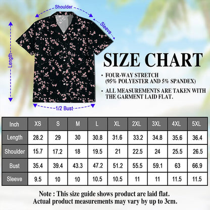 Cherry Blossom Hawaiian Shirt for Men, Button Down Aloha Shirt - Azhawaiian