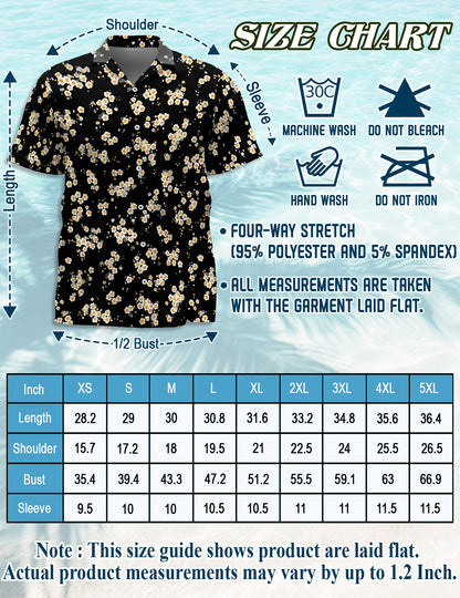 Cherry Blossom Hawaiian Shirt for Men, Button Down Aloha Shirt - Azhawaiian