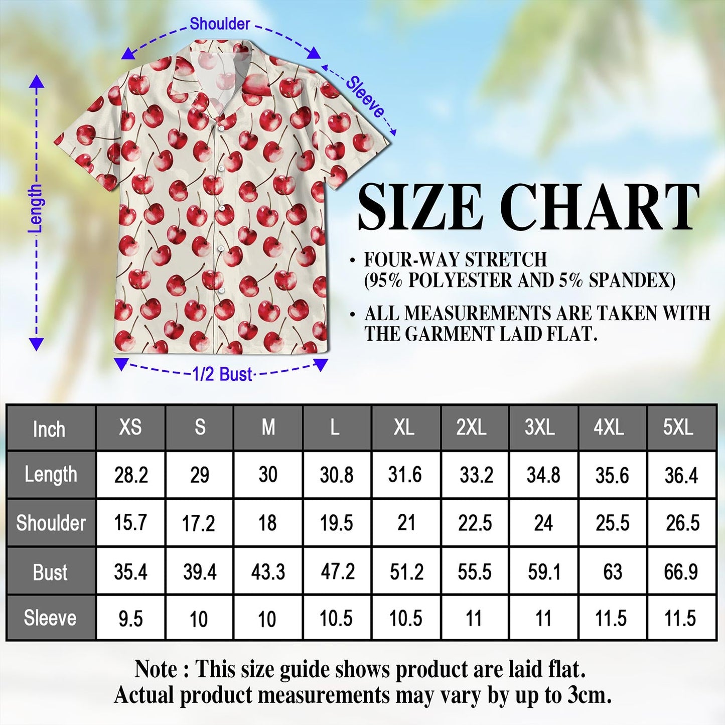 Cherry Hawaiian Shirt for Men, Button Down Aloha Shirt - Azhawaiian