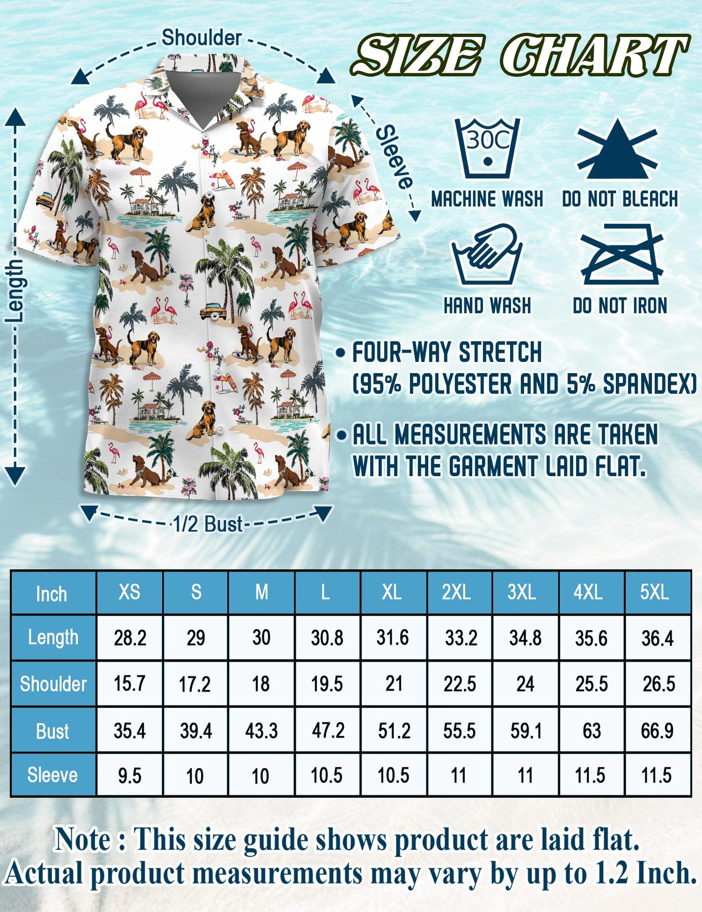 Chesapeake Bay Retriever Hawaiian Shirt for Men, Button Down Aloha Shirt - Azhawaiian