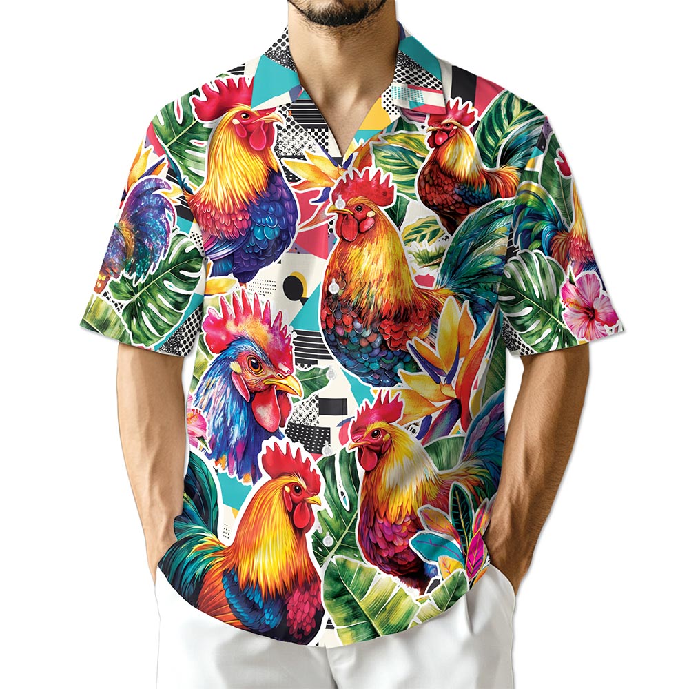 Azhawaiian Chicken Hawaiian Shirt for Men