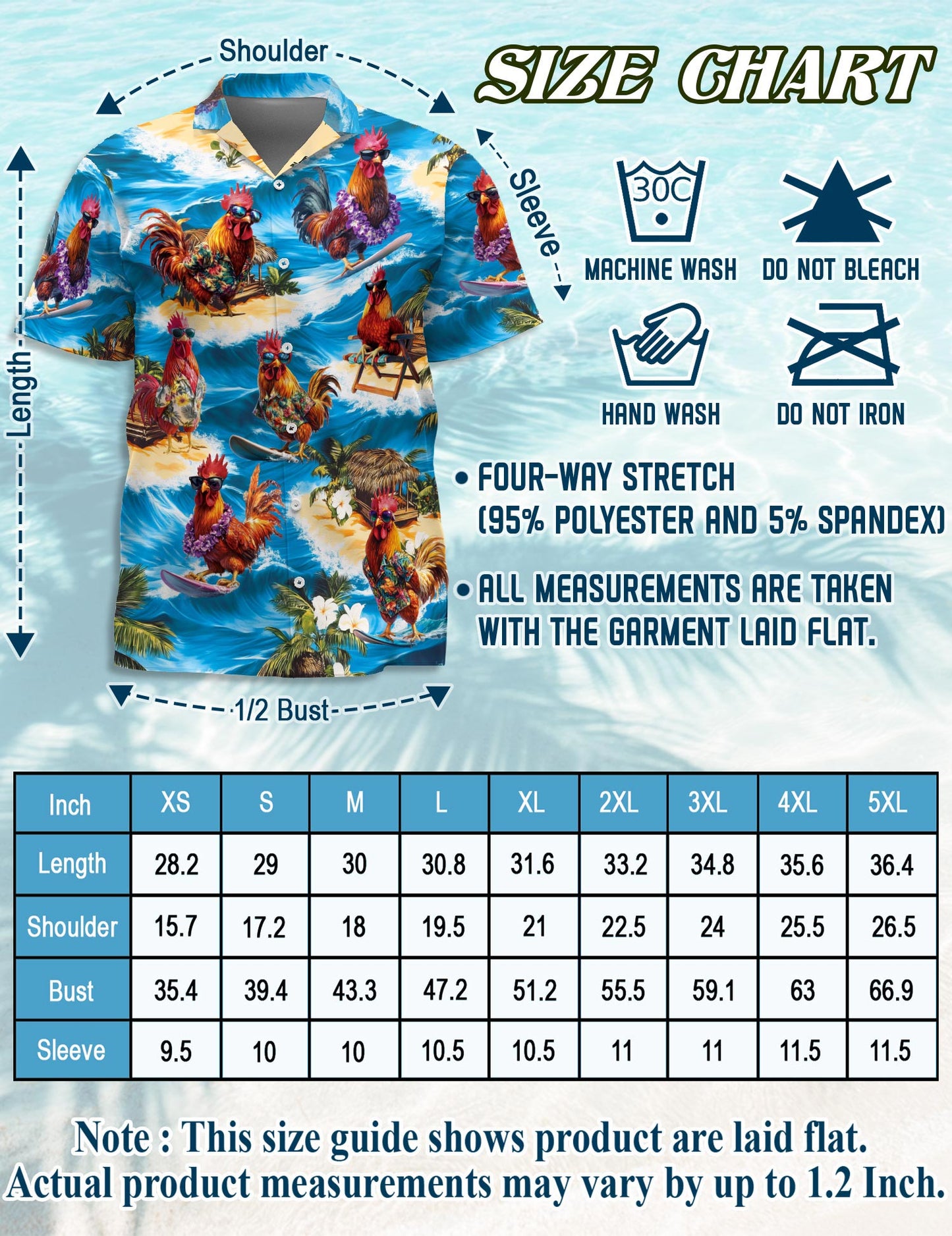 Chicken Surfing Hawaiian Shirt for Men, Button Down Aloha Shirt - Azhawaiian