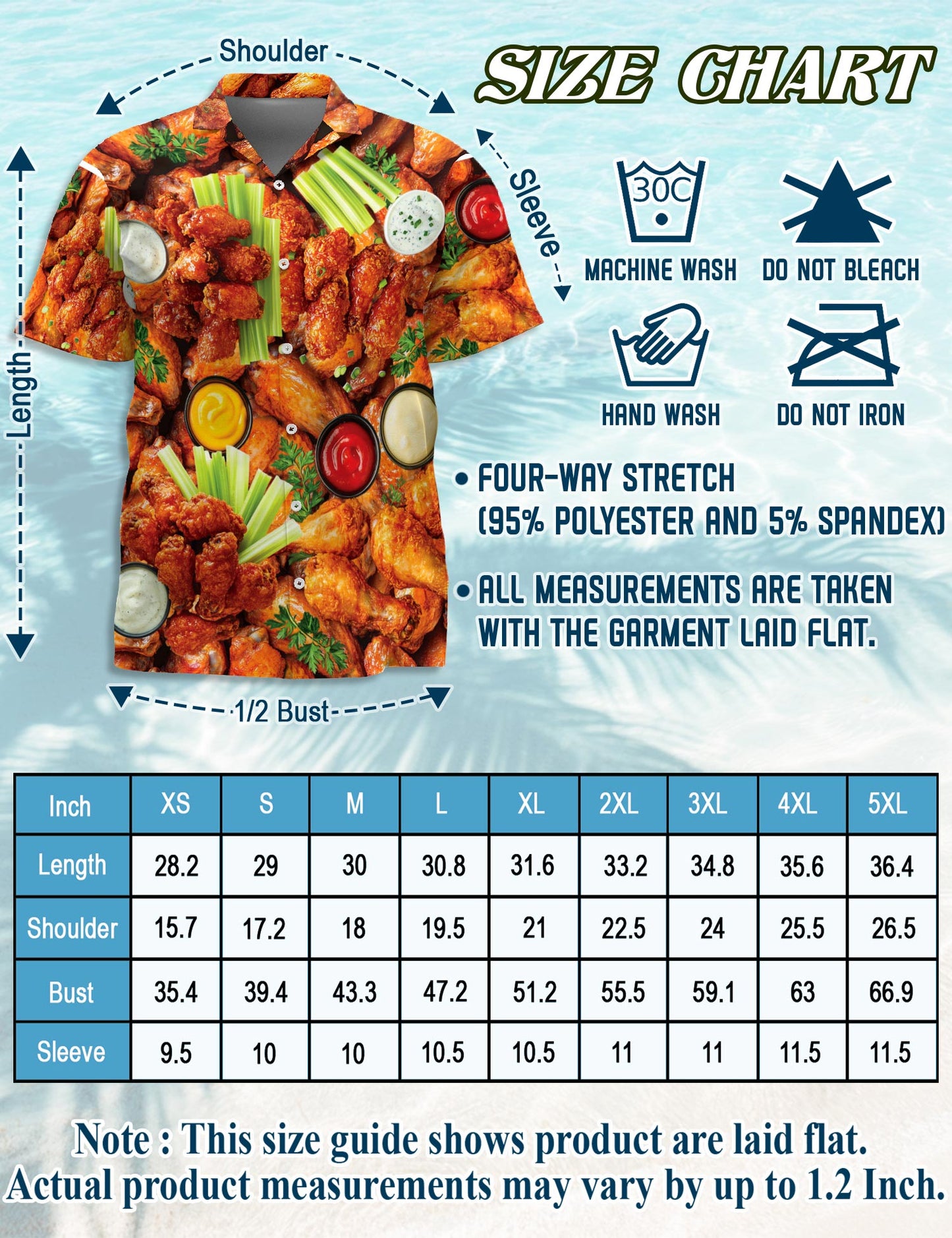 Chicken Wing Hawaiian Shirt for Men, Button Down Aloha Shirt - Azhawaiian
