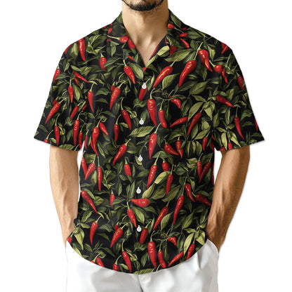 Azhawaiian Chilli Pepper Pattern Hawaiian Shirt for Men