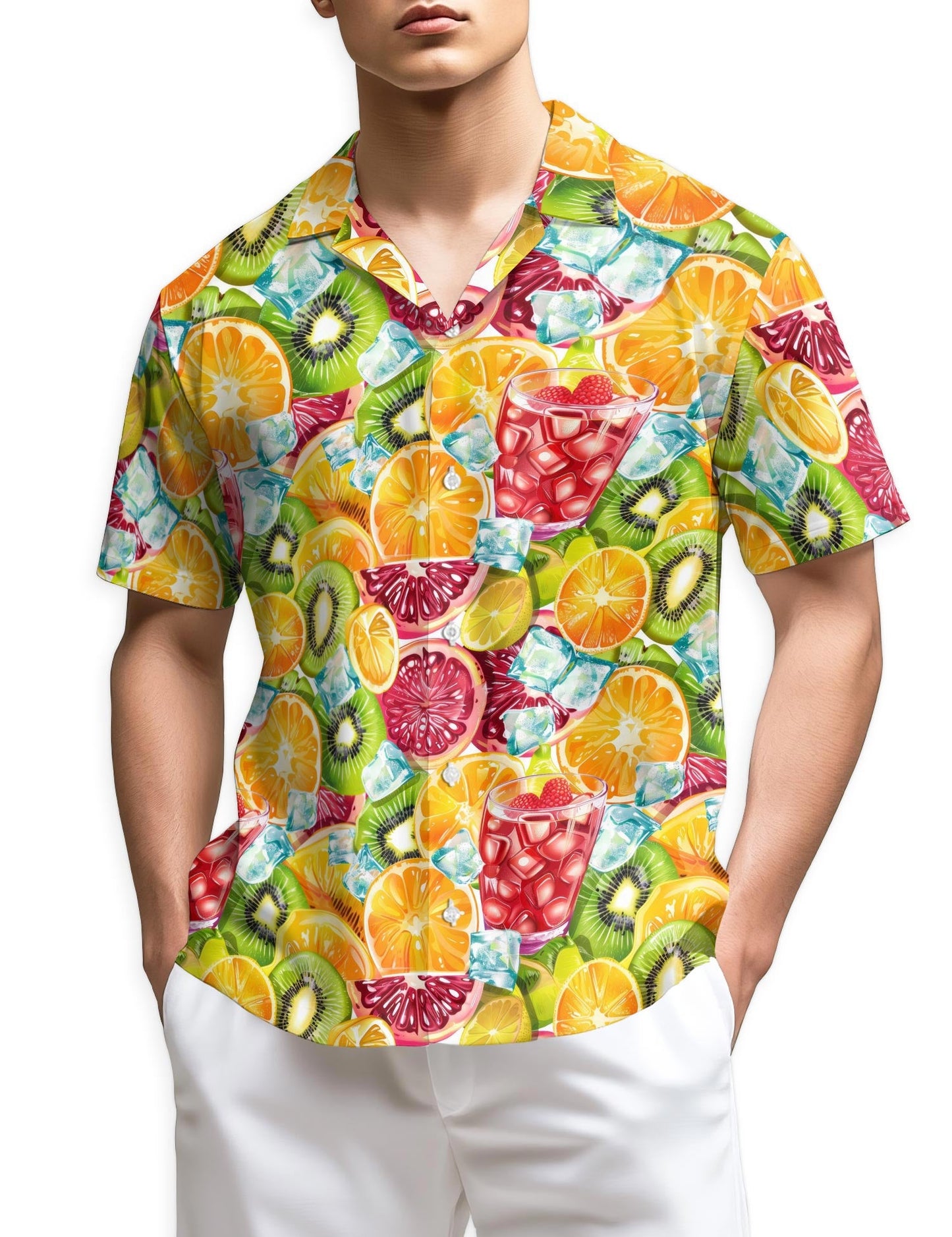 Azhawaiian Citrus Fruit Hawaiian Shirt for Men