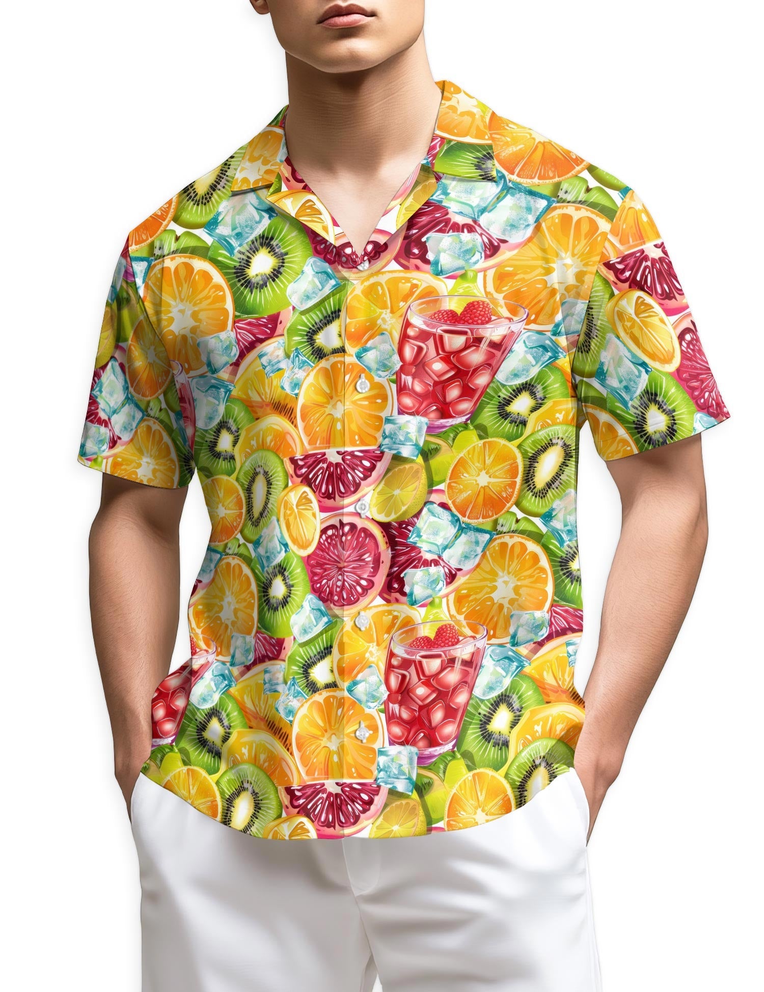 Azhawaiian Citrus Fruit Hawaiian Shirt for Men
