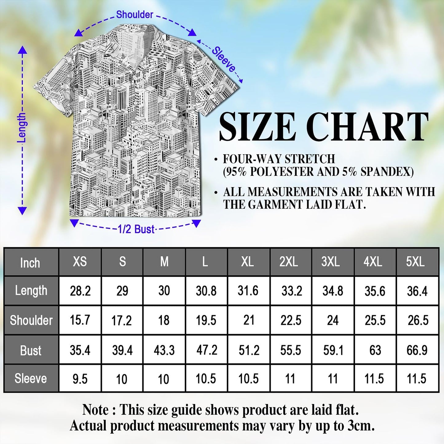 City Buildings Hawaiian Shirt for Men, Button Down Aloha Shirt - Azhawaiian