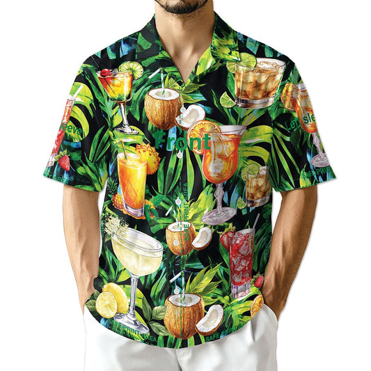 Azhawaiian Cocktail And Fruit Hawaiian Shirt for Men