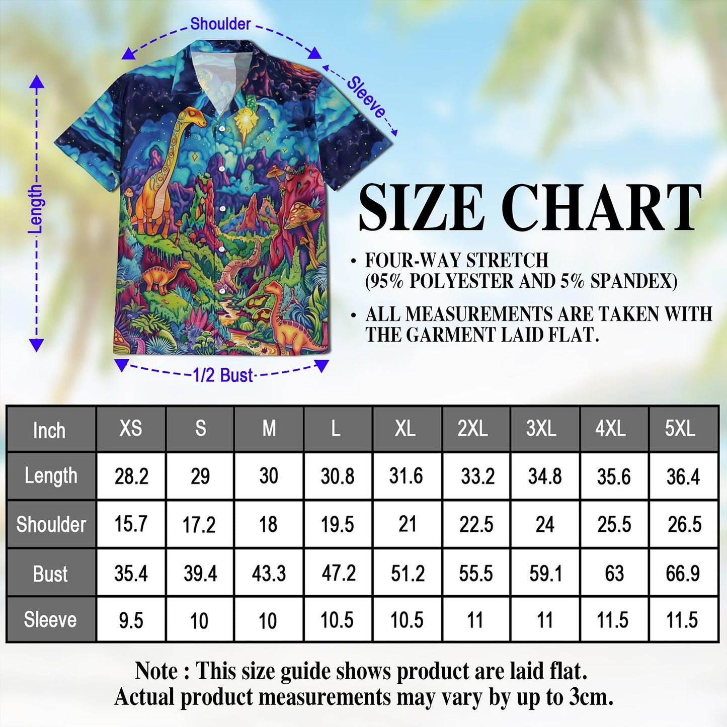 Colorful Dinosaurs Hawaiian Shirt for Men, Button Down Aloha Shirt - Azhawaiian