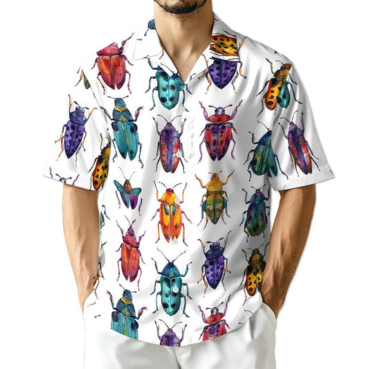 Azhawaiian Colorful Insects Hawaiian Shirt for Men