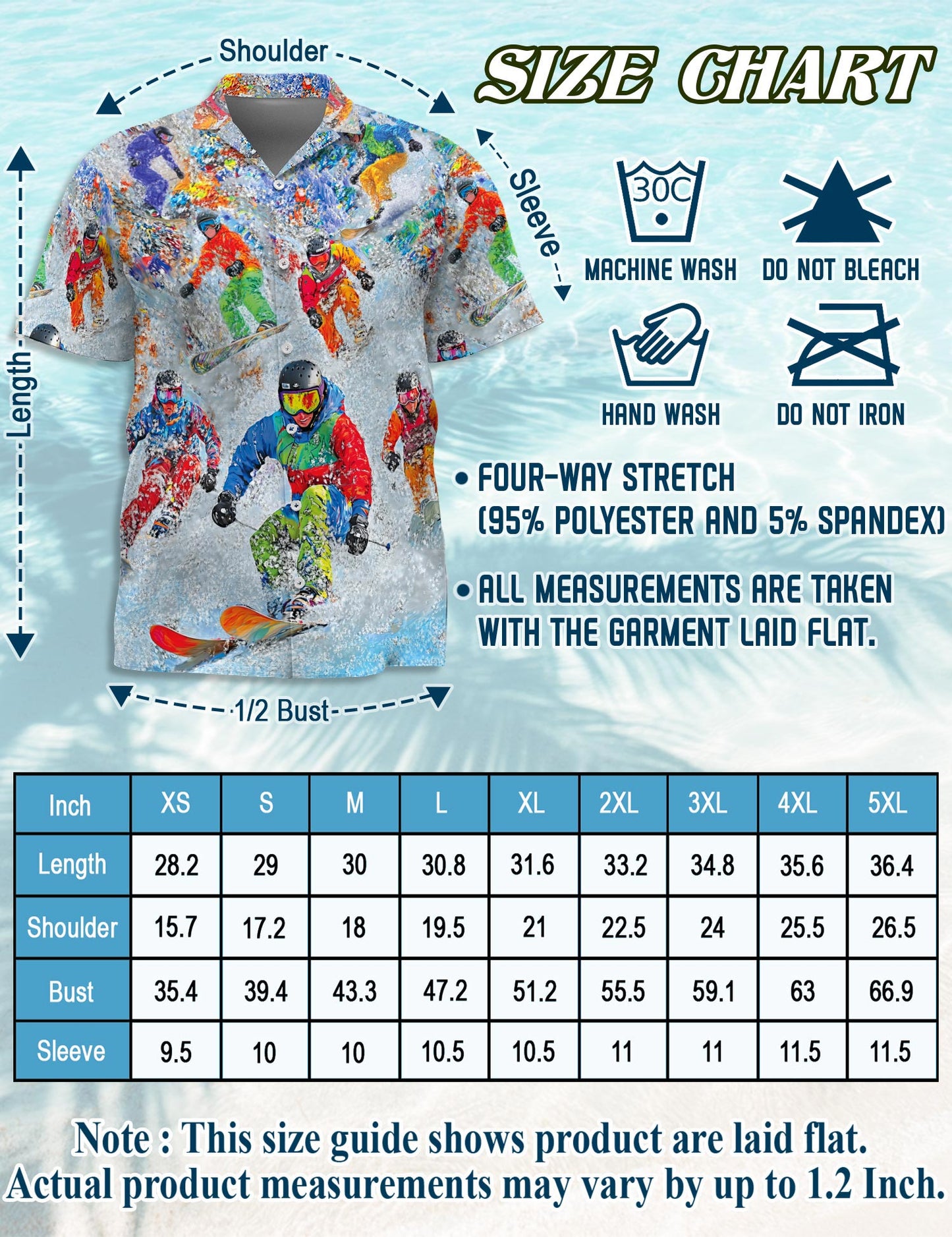 Cool Snowboard Hawaiian Shirt for Men, Button Down Aloha Shirt - Azhawaiian