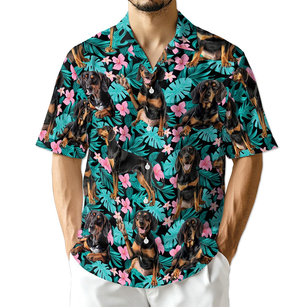 Azhawaiian Coonhound Hawaiian Shirt for Men