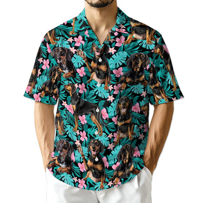 Azhawaiian Coonhound Hawaiian Shirt for Men