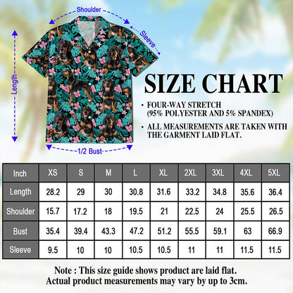 Coonhound Hawaiian Shirt for Men, Button Down Aloha Shirt - Azhawaiian