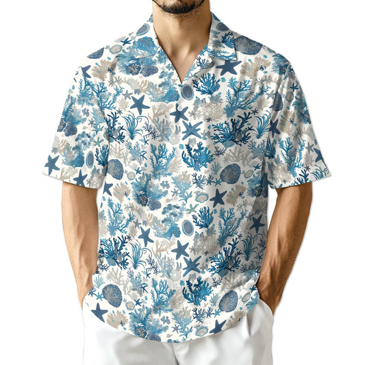 Azhawaiian Coral Hawaiian Shirt for Men