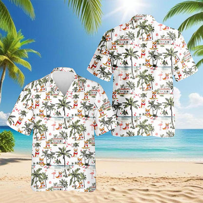 Corgi Hawaiian Shirt for Men, Button Down Aloha Shirt - Azhawaiian
