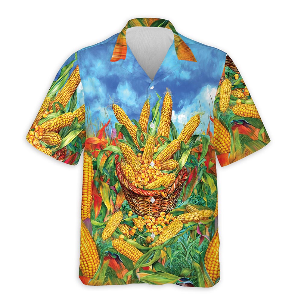 Azhawaiian Corn Hawaiian Shirt for Men