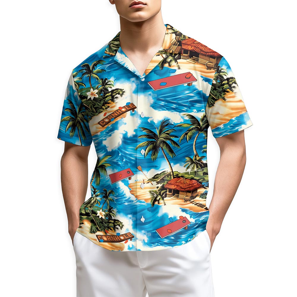 Azhawaiian Cornhole On The Beach Hawaiian Shirt for Men