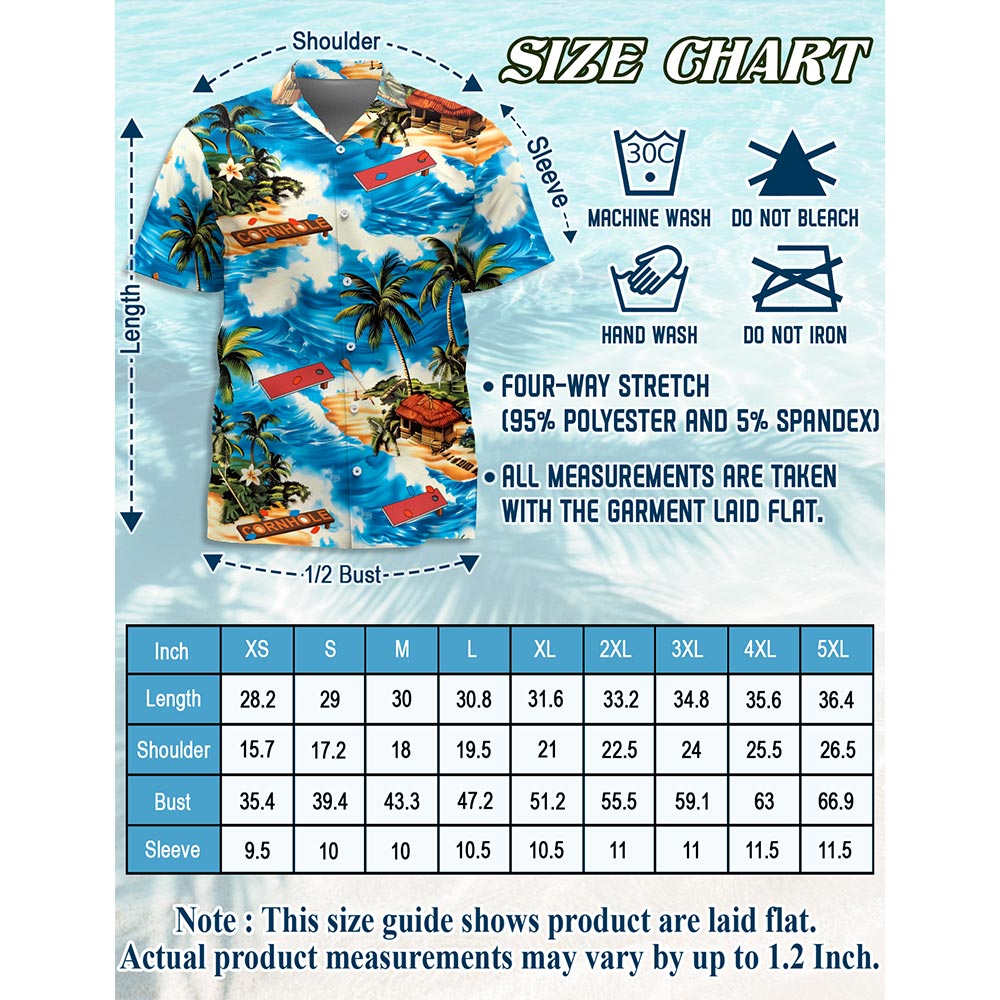 Cornhole On The Beach Hawaiian Shirt for Men, Button Down Aloha Shirt - Azhawaiian