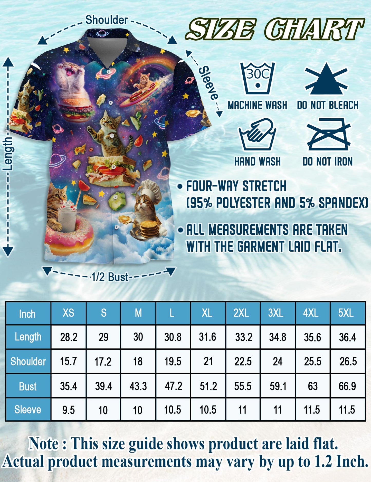 Cosmic Cat Food Adventure Hawaiian Shirt for Men, Button Down Aloha Shirt - Azhawaiian