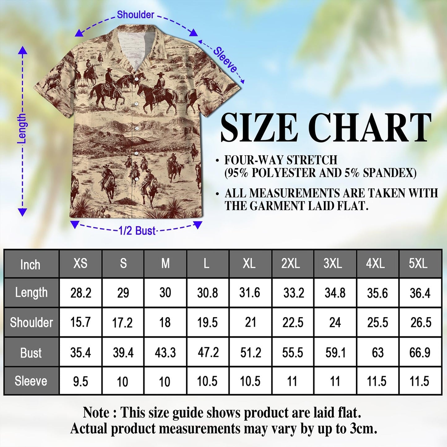 Cowboy Horse Riding Hawaiian Shirt for Men, Button Down Aloha Shirt - Azhawaiian
