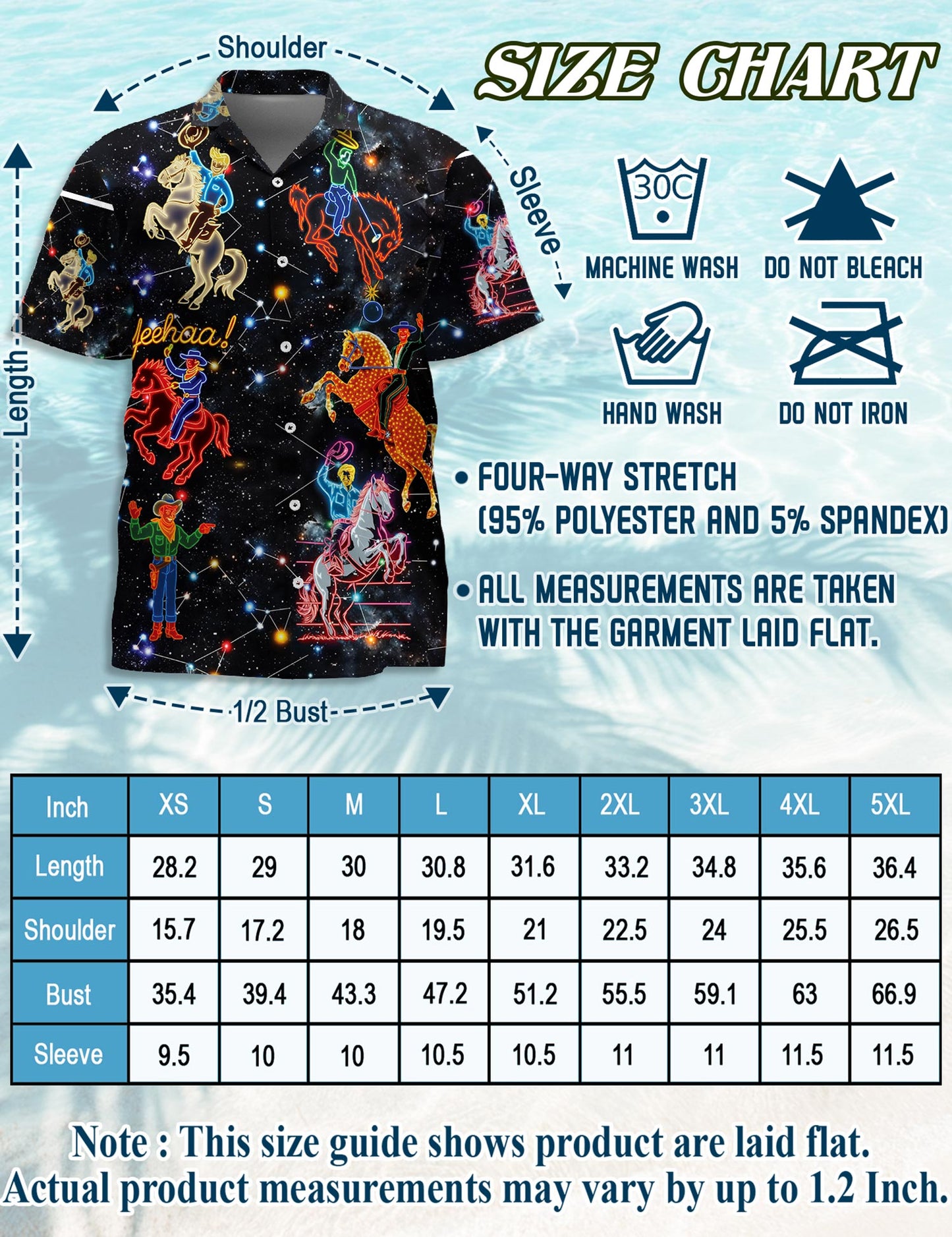 Cowboy Neon Love Life Hawaiian Shirt for Men, Button Down Aloha Shirt - Azhawaiian