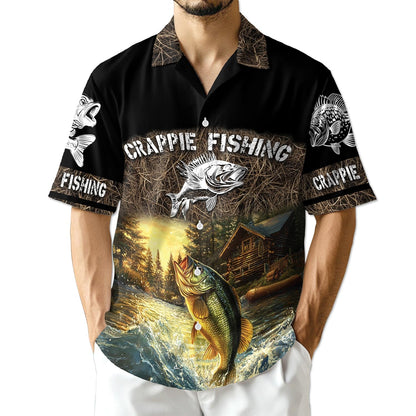 Azhawaiian Crappie Fishing Hawaiian Shirt for Men