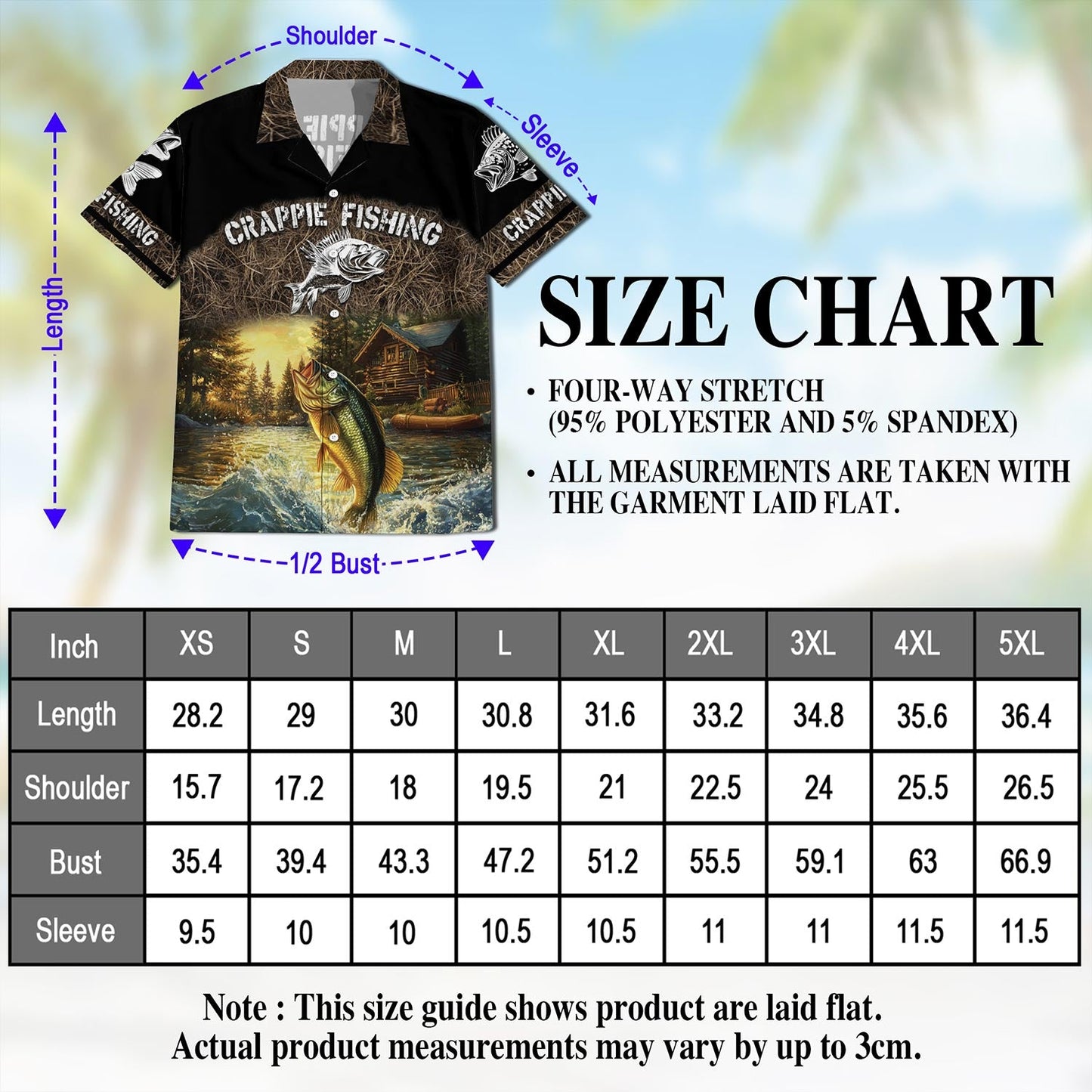 Crappie Fishing Hawaiian Shirt for Men, Button Down Aloha Shirt - Azhawaiian