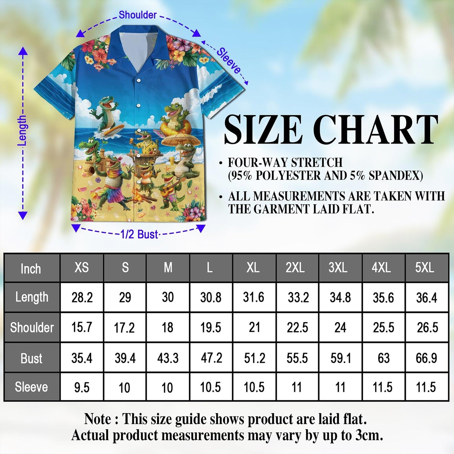 Crocodile On The Beach Hawaiian Shirt for Men, Button Down Aloha Shirt - Azhawaiian