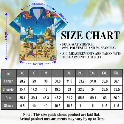 Crocodile On The Beach Hawaiian Shirt for Men, Button Down Aloha Shirt - Azhawaiian