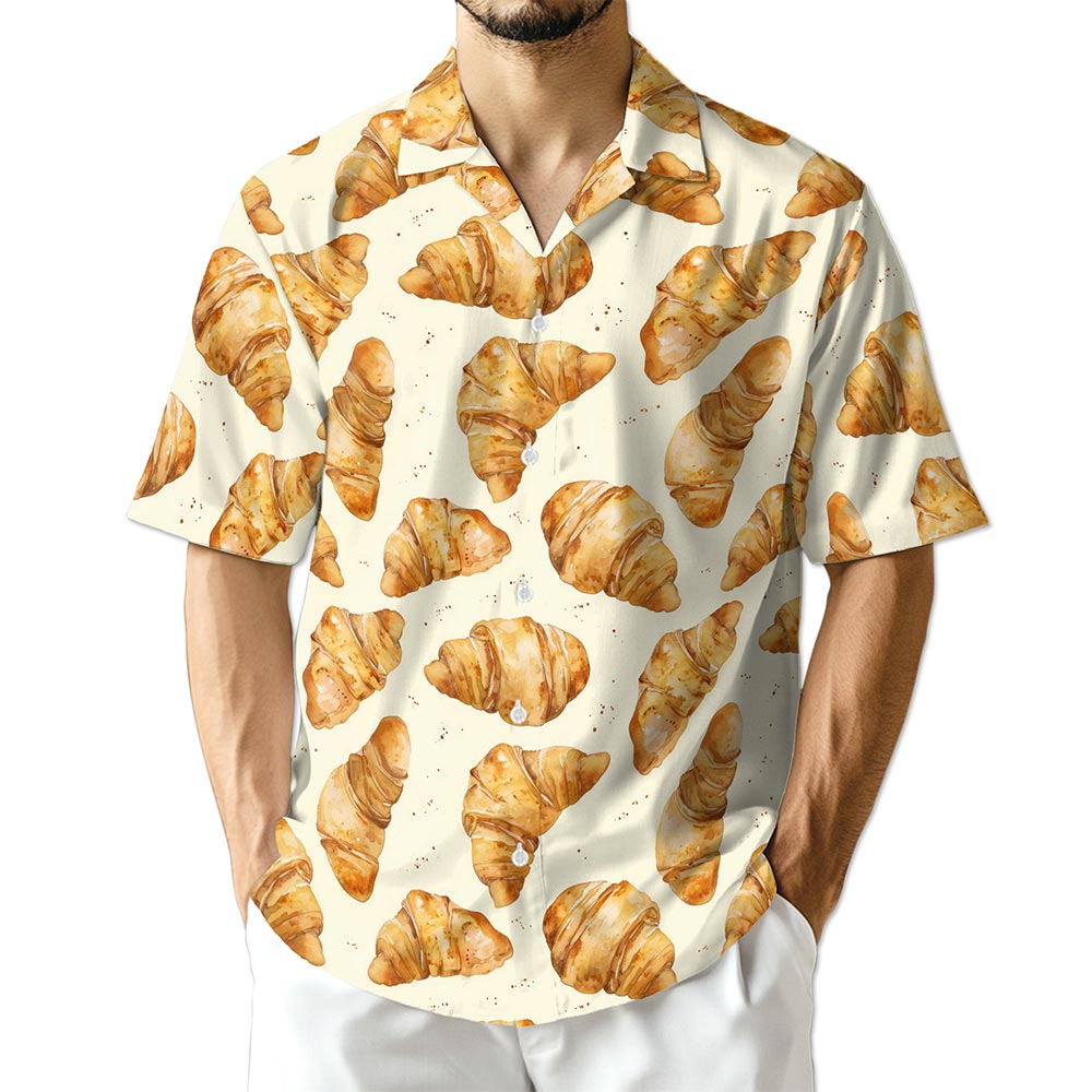 Azhawaiian Croissant Hawaiian Shirt for Men