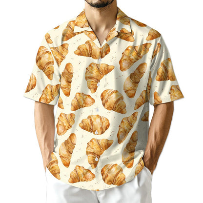Azhawaiian Croissant Hawaiian Shirt for Men