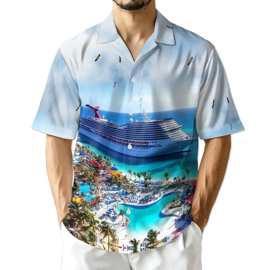 Azhawaiian Cruise Ship Grand Turk Hawaiian Shirt for Men