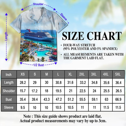 Cruise Ship Grand Turk Hawaiian Shirt for Men, Button Down Aloha Shirt - Azhawaiian