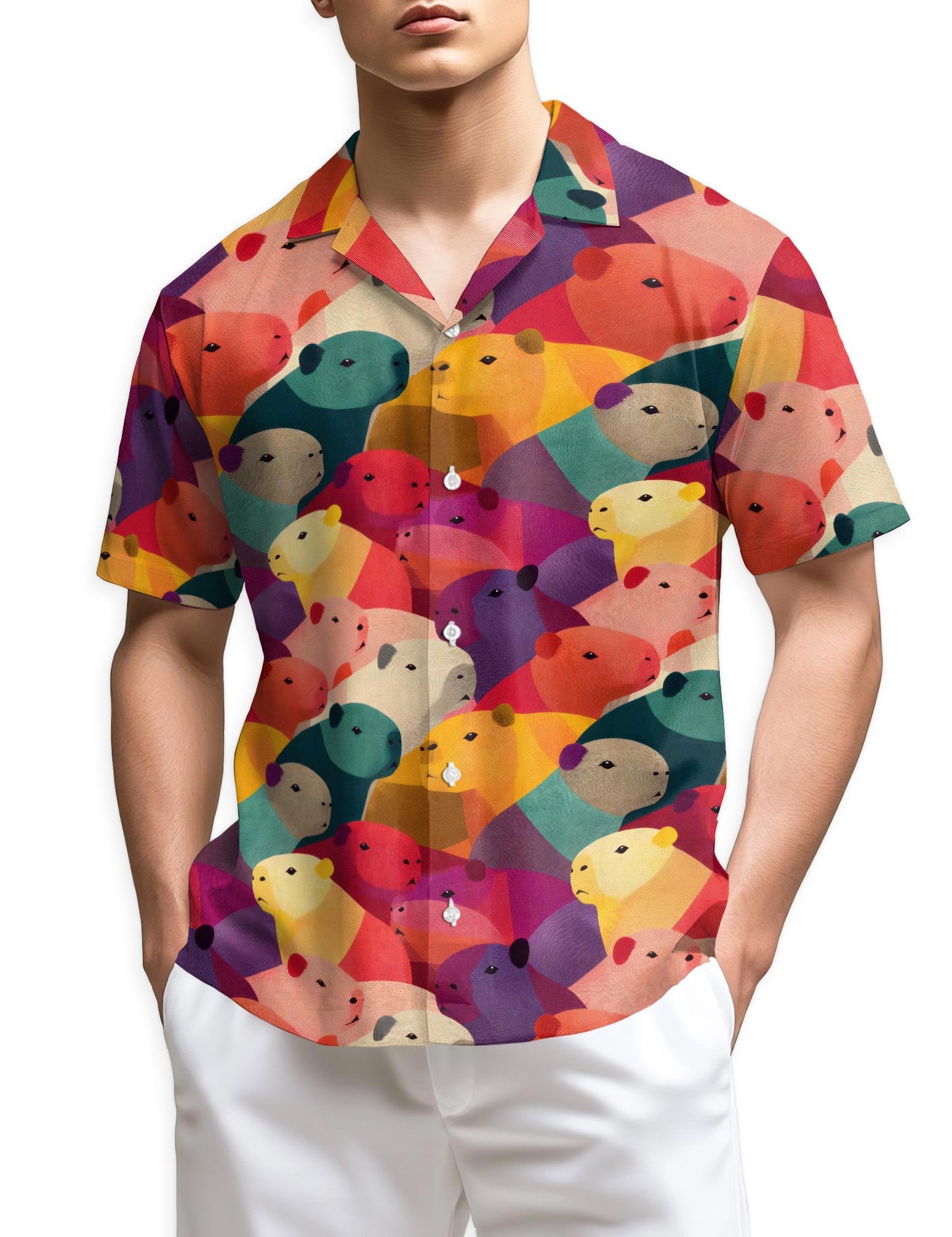 Azhawaiian Cute Capybara Hawaiian Shirt for Men