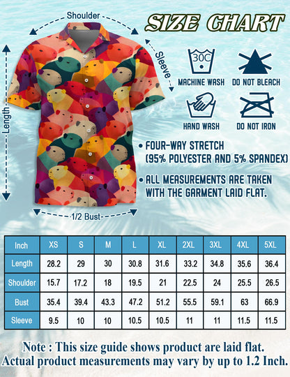 Cute Capybara Hawaiian Shirt for Men, Button Down Aloha Shirt - Azhawaiian