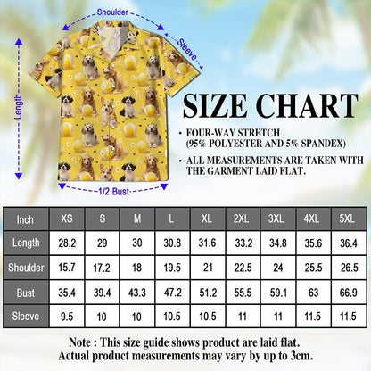 Cute Dog Hawaiian Shirt for Men, Button Down Aloha Shirt - Azhawaiian