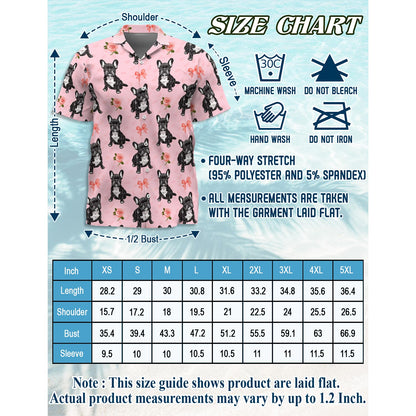 Cute French Bulldog Hawaiian Shirt for Men, Button Down Aloha Shirt - Azhawaiian