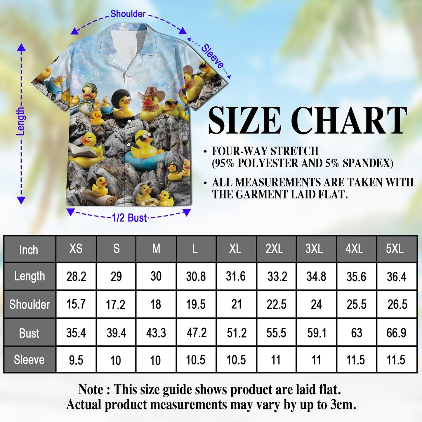 Cute Rubber Duck Hawaiian Shirt for Men, Button Down Aloha Shirt - Azhawaiian