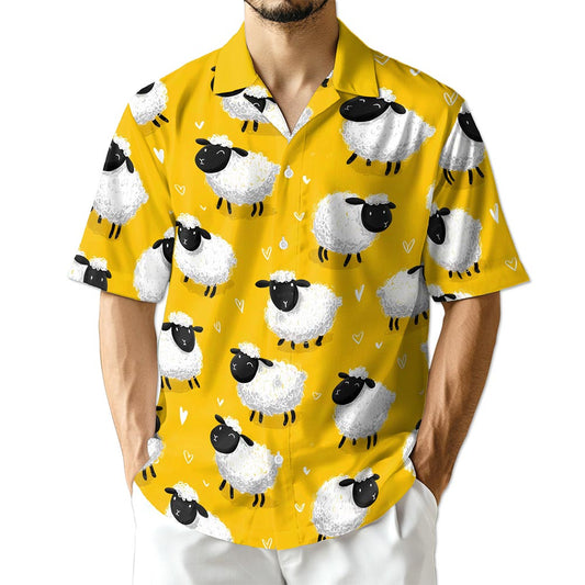 Azhawaiian Cute Sheep Hawaiian Shirt for Men