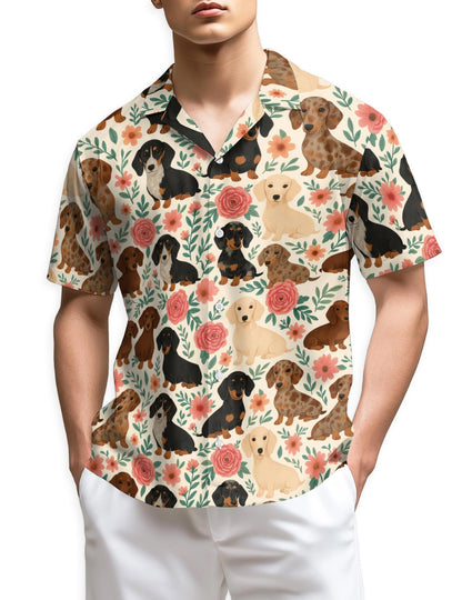 Azhawaiian Dachshund Hawaiian Shirt for Men