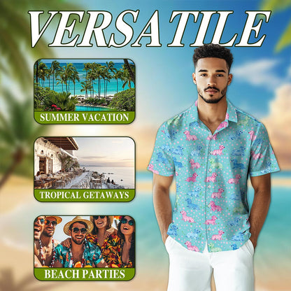 Dachshund Hawaiian Shirt for Men, Button Down Aloha Shirt - Azhawaiian