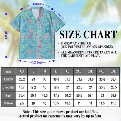 Dachshund Hawaiian Shirt for Men, Button Down Aloha Shirt - Azhawaiian