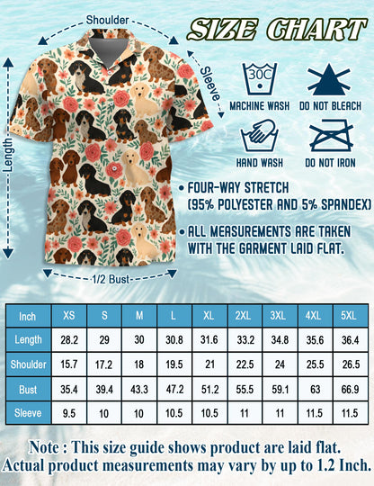Dachshund Hawaiian Shirt for Men, Button Down Aloha Shirt - Azhawaiian