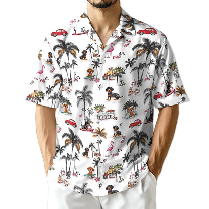 Azhawaiian Dachshund Hawaiian Shirt for Men